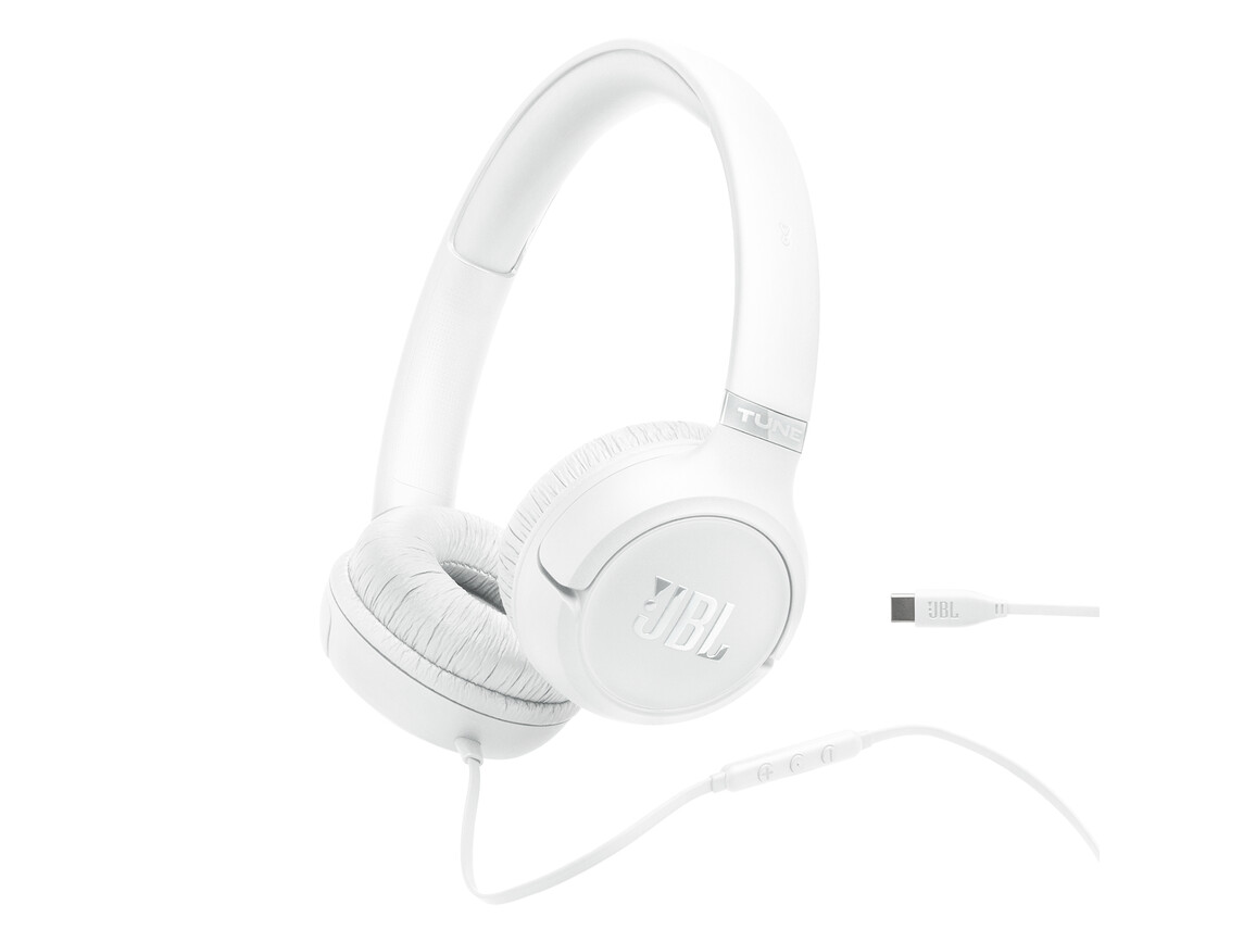 JBL TUNE530C, kabelgebundener On-Ear Kopfhörer, weiß