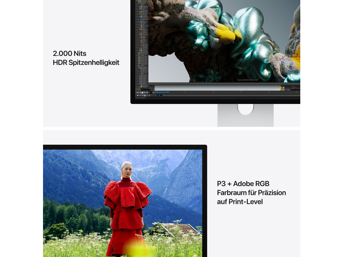 Studio Display XDR, Standardglas, VESA Mount Adapter (Standfuß nicht enthalten)