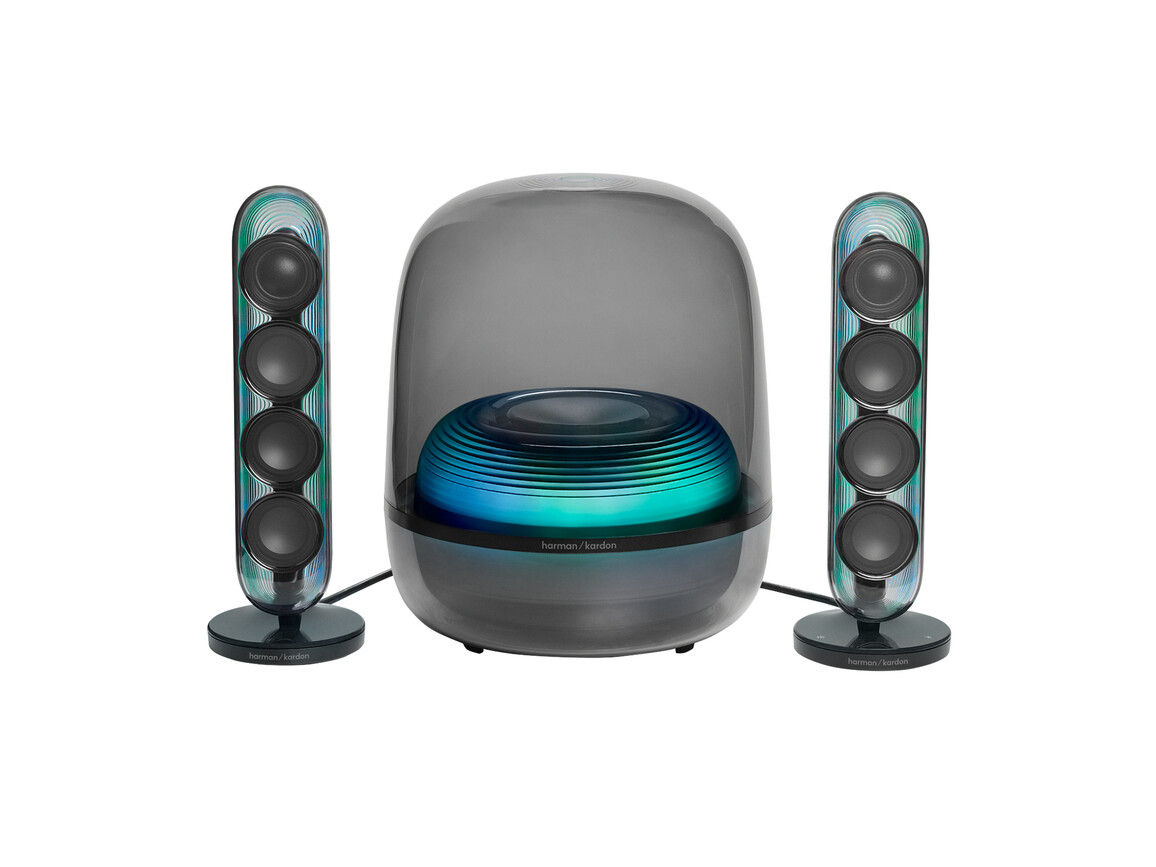 Harman/Kardon Soundsticks 5, 2.1-Kanal-Bluetooth-Lautsprecher mit HDMI und Beleuchtung, schwarz