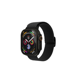 Vonmählen Woven-Armband für Apple Watch 44/45/46/49 mm, schwarz