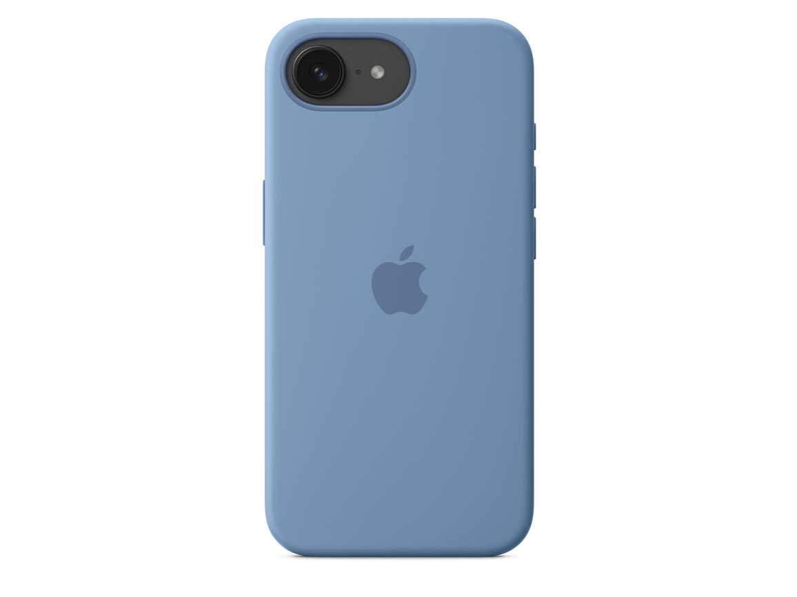 iPhone 16e Silikon Case − Winterblau