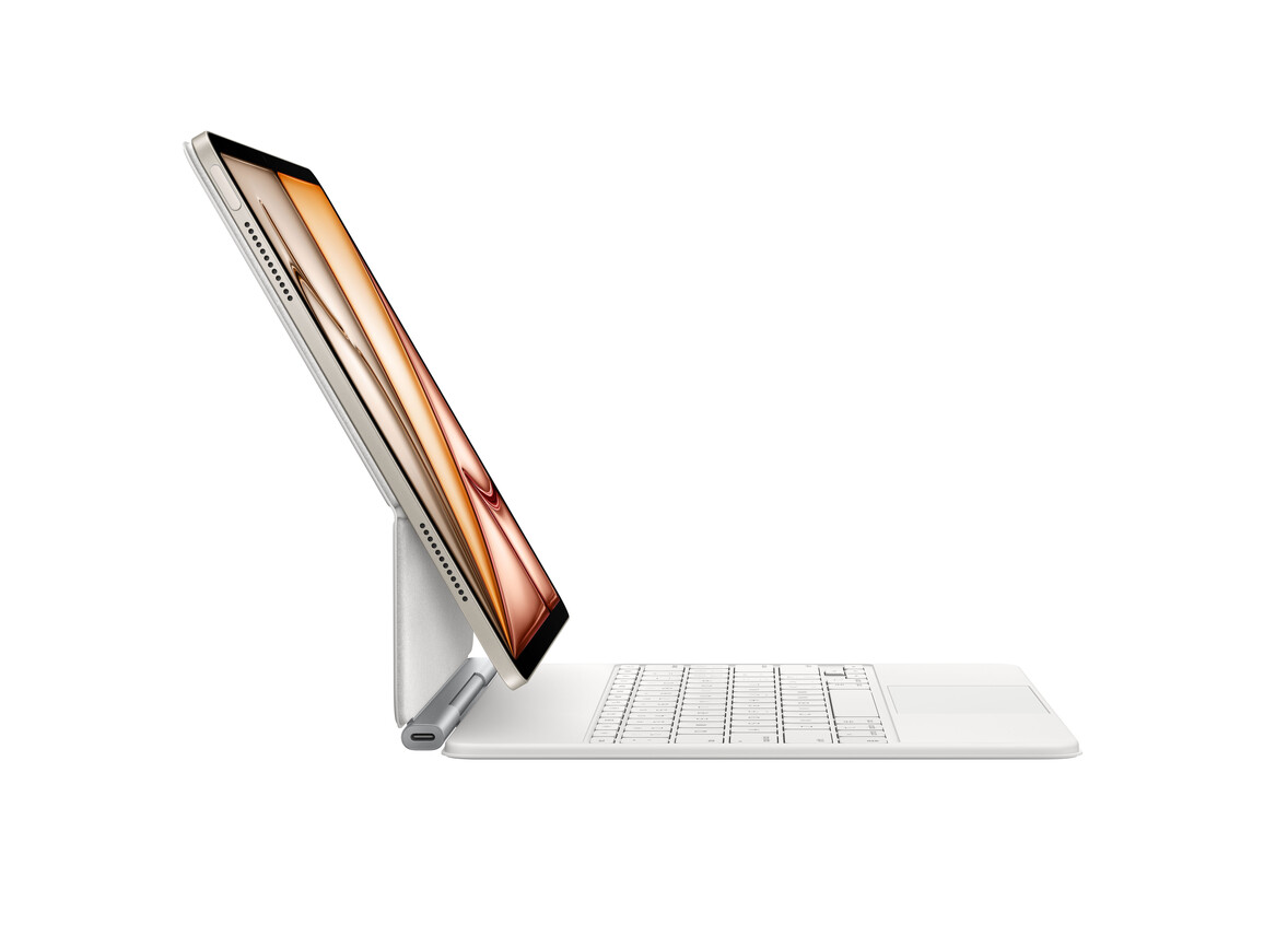 Magic Keyboard für das 13" iPad Air (M3) – Deutsch – Weiß