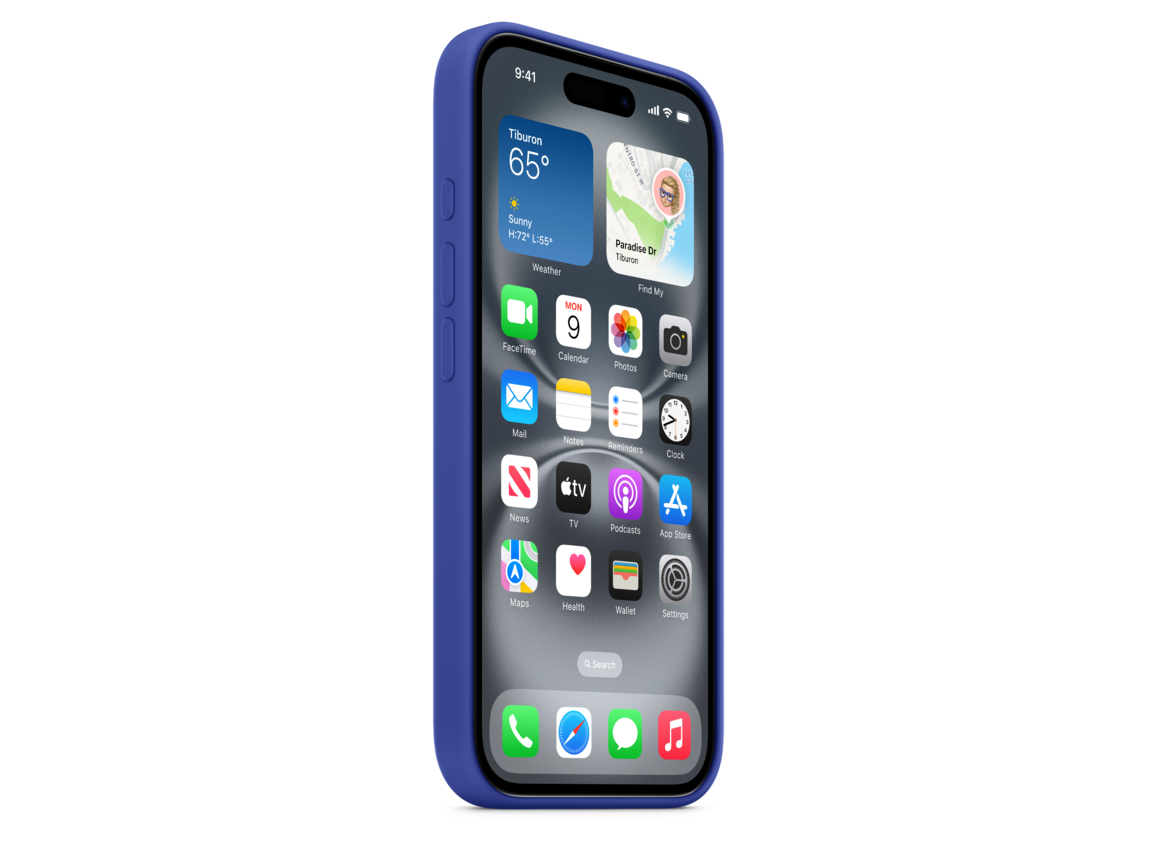 iPhone 16 Silikon Case mit MagSafe – Ultramarin