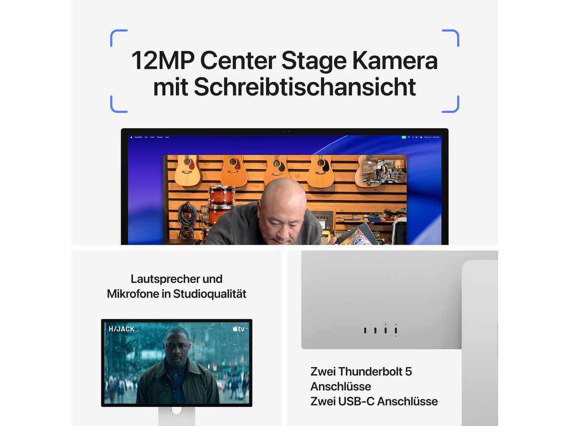Studio Display XDR – Standardglas – neigungs­- und höhen­verstellbarer Standfuß