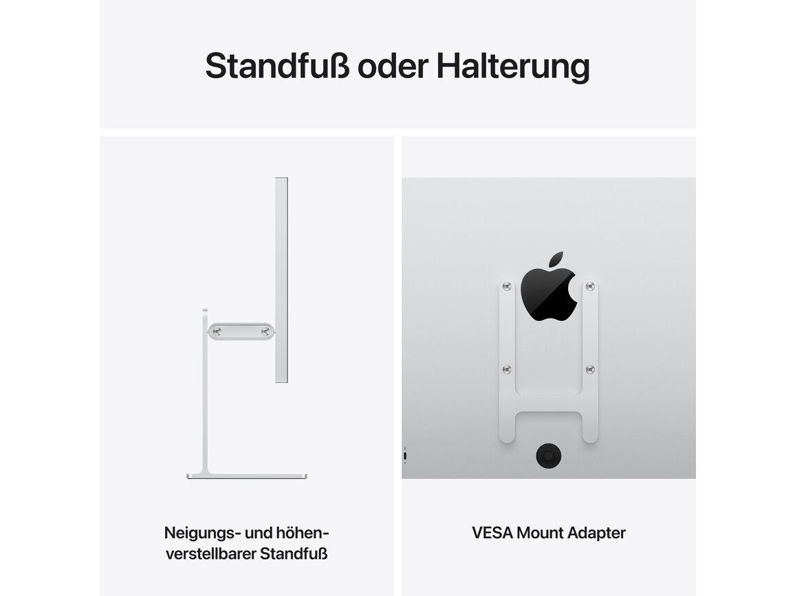 Studio Display XDR – Standardglas – neigungs­- und höhen­verstellbarer Standfuß