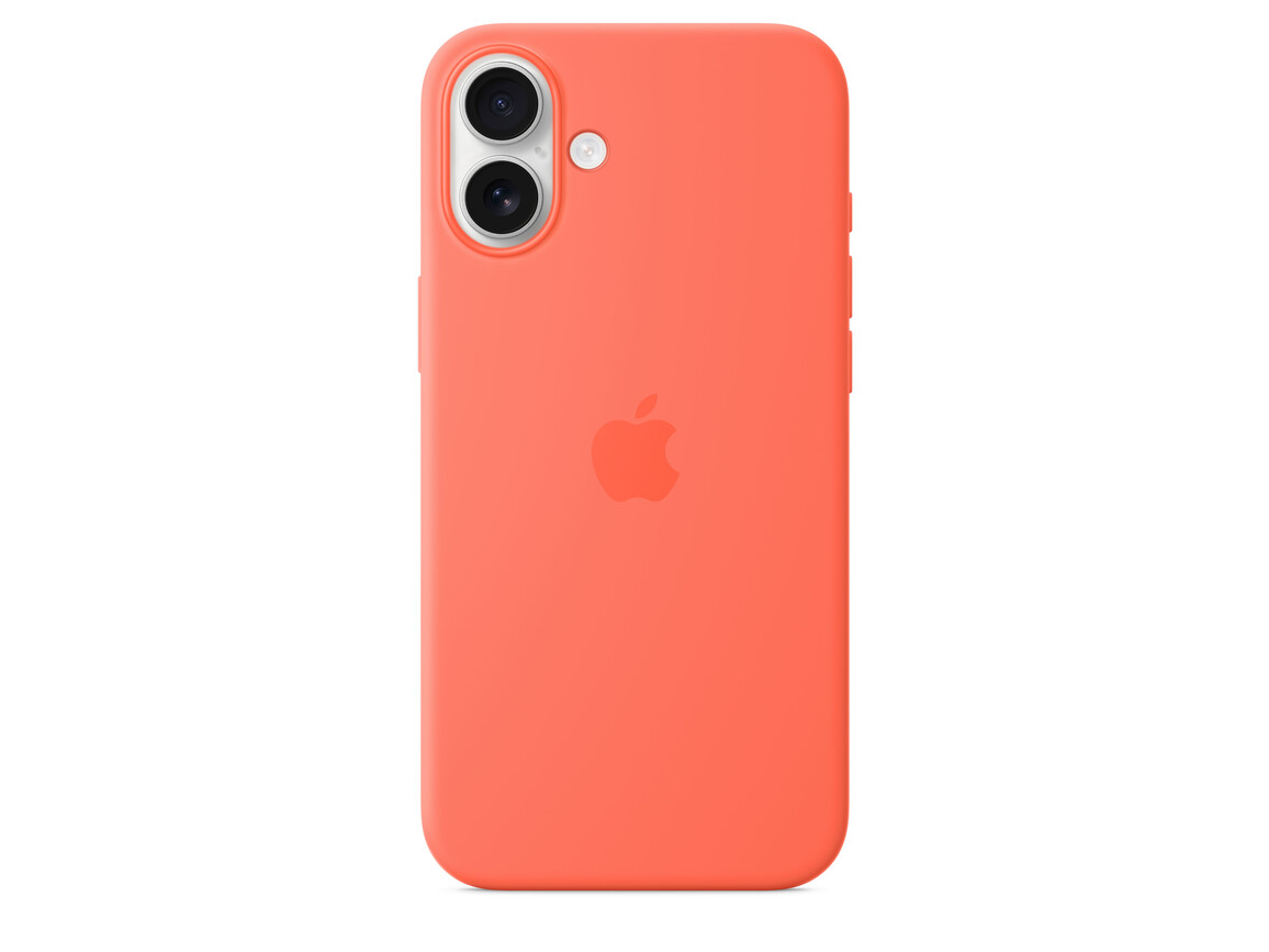 iPhone 16 Plus Silikon Case mit MagSafe – Mandarine