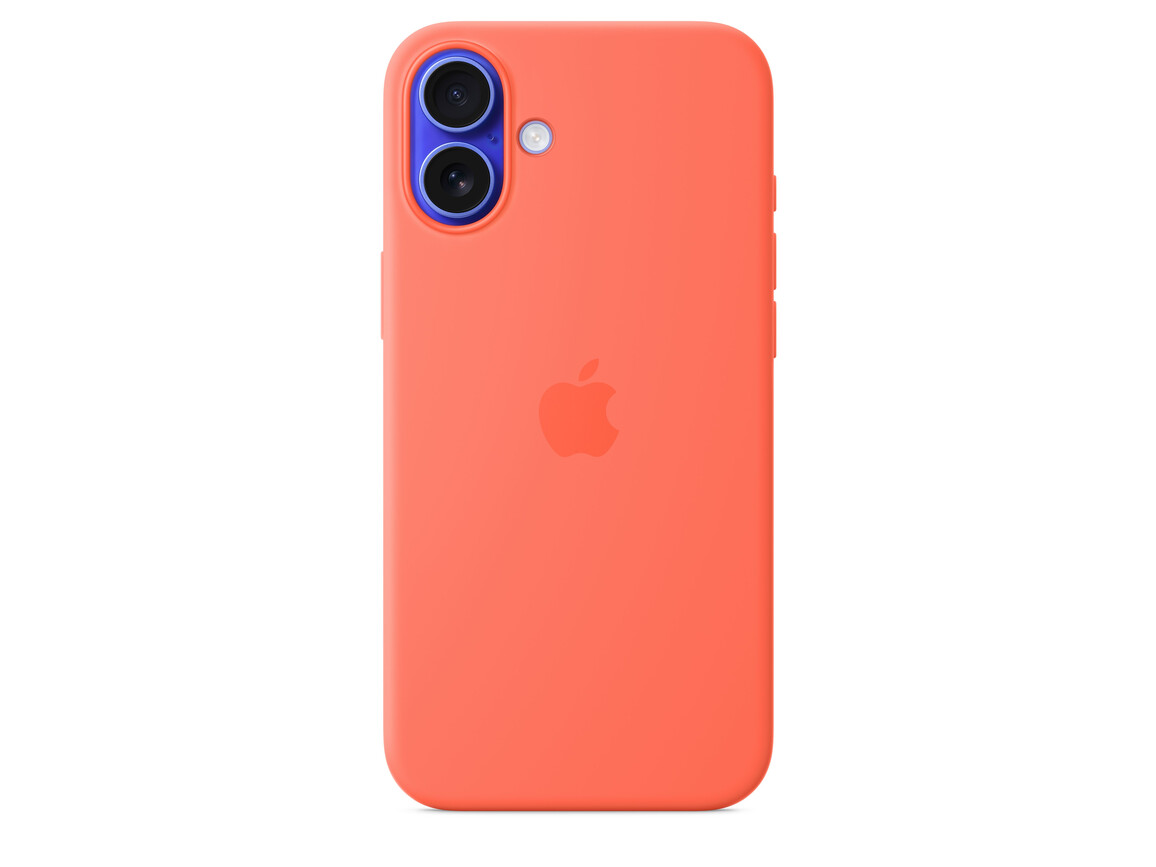 iPhone 16 Plus Silikon Case mit MagSafe – Mandarine