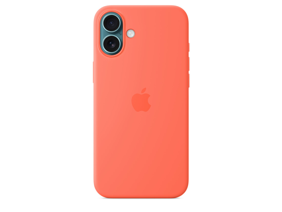 iPhone 16 Plus Silikon Case mit MagSafe – Mandarine