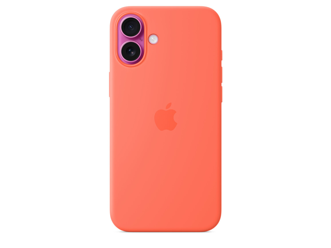 iPhone 16 Plus Silikon Case mit MagSafe – Mandarine