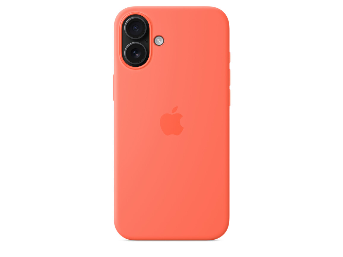 iPhone 16 Plus Silikon Case mit MagSafe – Mandarine