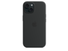 iPhone 15 Silikon Case mit MagSafe – Schwarz