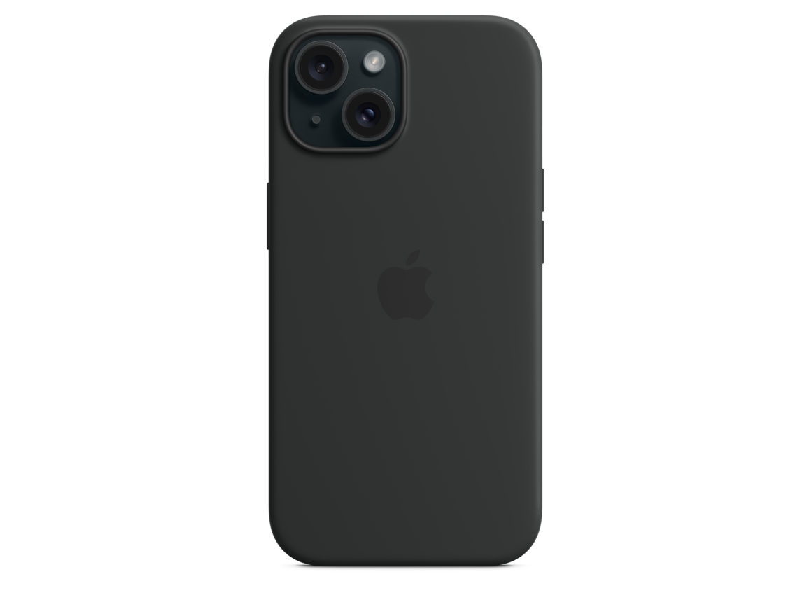 iPhone 15 Silikon Case mit MagSafe – Schwarz
