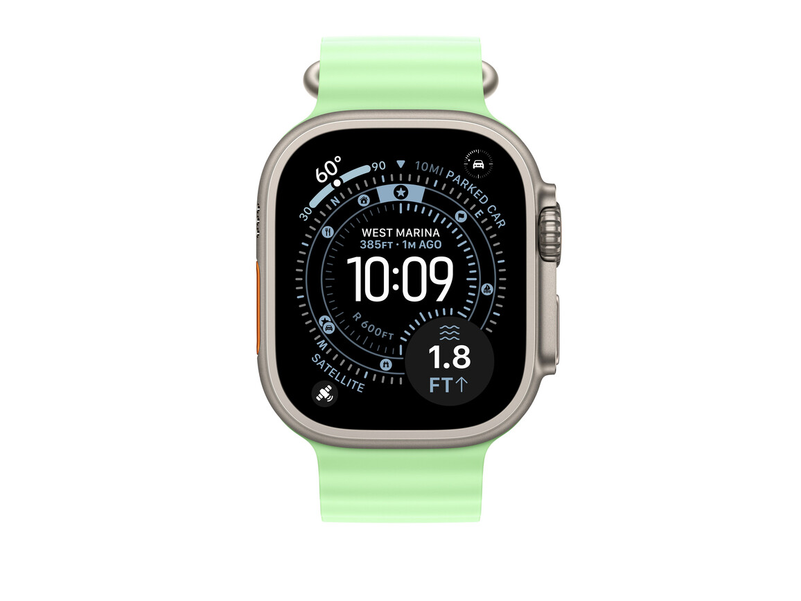 Verlängerung für 49 mm Ocean Armband Neongrün - Titan Natur