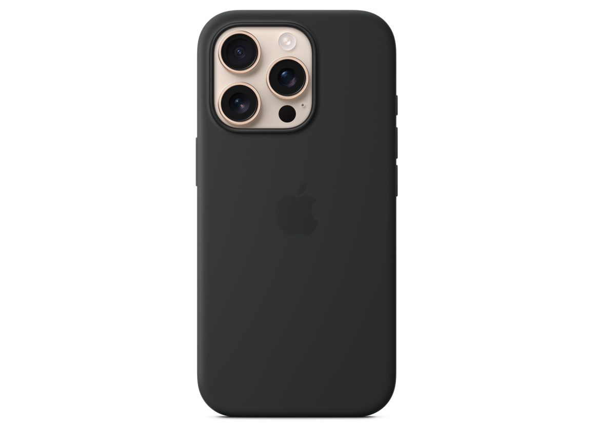 iPhone 16 Pro Silikon Case mit MagSafe – Schwarz