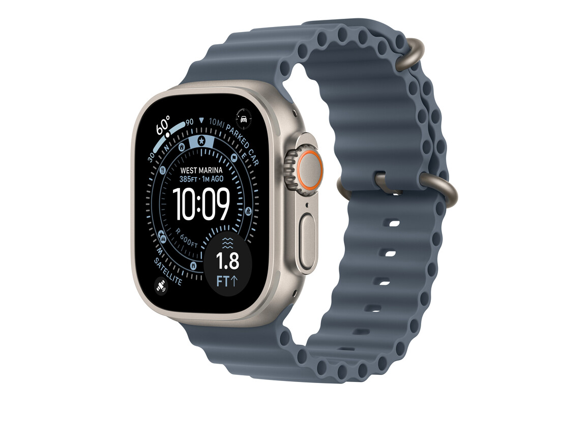 Verlängerung für 49 mm Ocean Armband Maritimblau - Titan Natur
