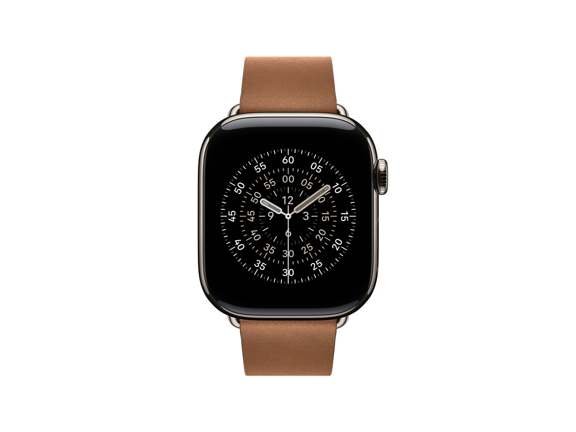 42 mm Armband mit Moderner Schließe Karamell - Large