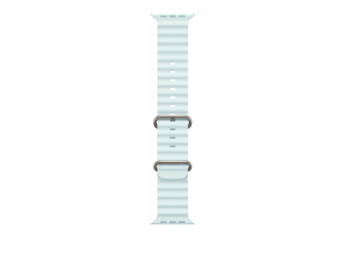 49 mm Ocean Armband Kristallblau – Titan Natur