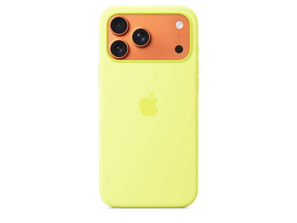 iPhone 17 Pro Max Silikon Case mit MagSafe - Neongelb
