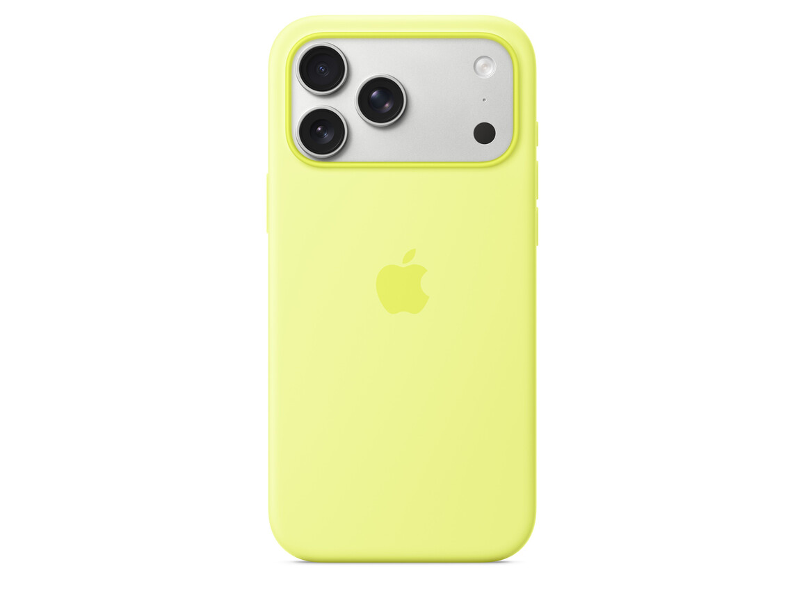 iPhone 17 Pro Max Silikon Case mit MagSafe - Neongelb