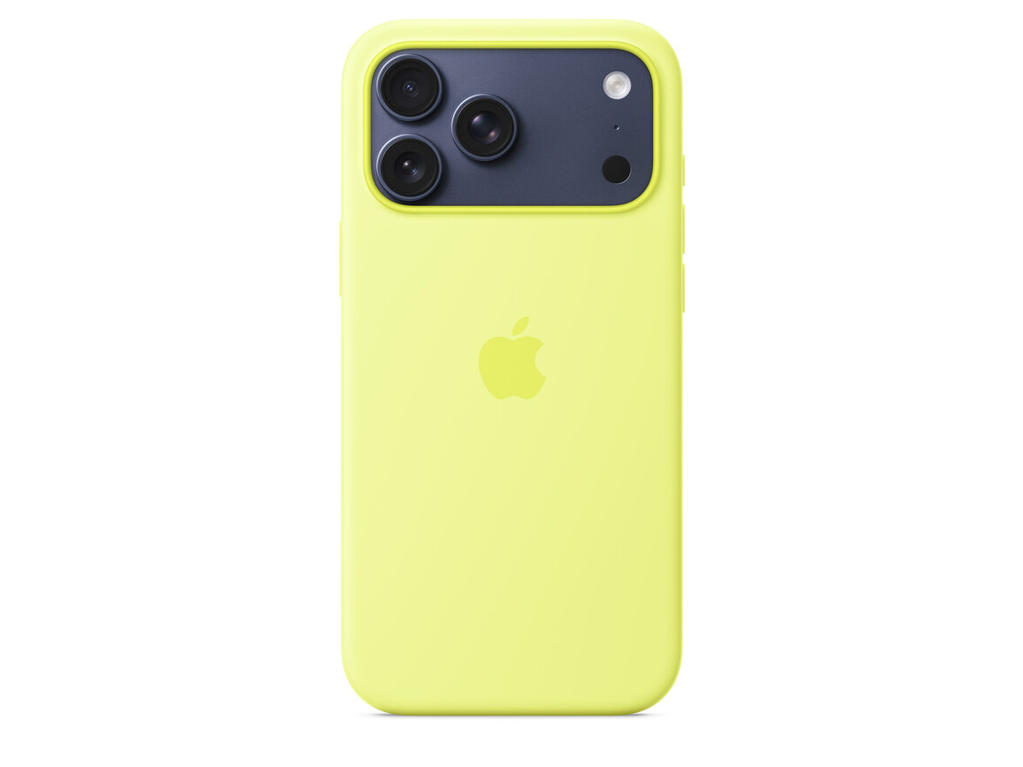 iPhone 17 Pro Max Silikon Case mit MagSafe - Neongelb