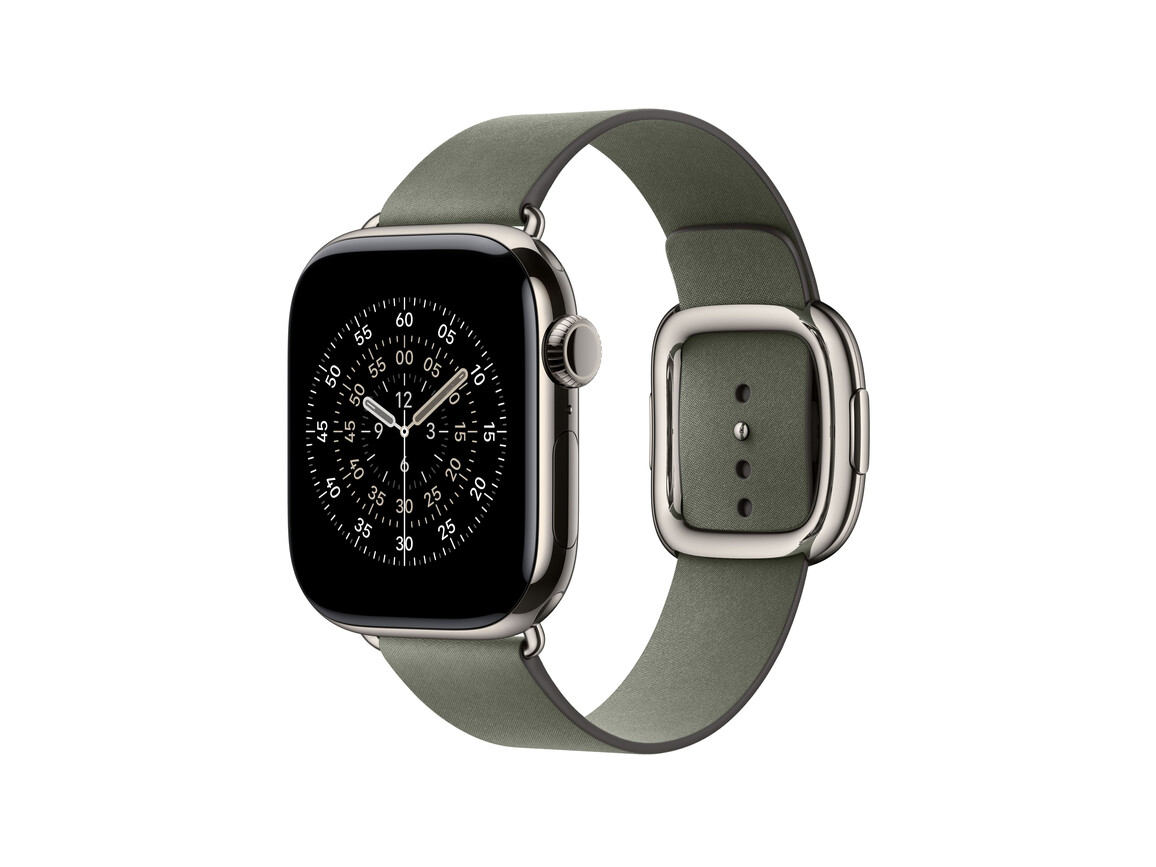 42 mm Armband mit Moderner Schließe Silbergrau - Small