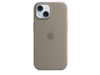 iPhone 15 Silikon Case mit MagSafe – Tonbraun