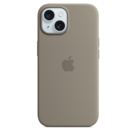 iPhone 15 Silikon Case mit MagSafe – Tonbraun
