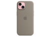 iPhone 15 Silikon Case mit MagSafe – Tonbraun