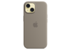 iPhone 15 Silikon Case mit MagSafe – Tonbraun