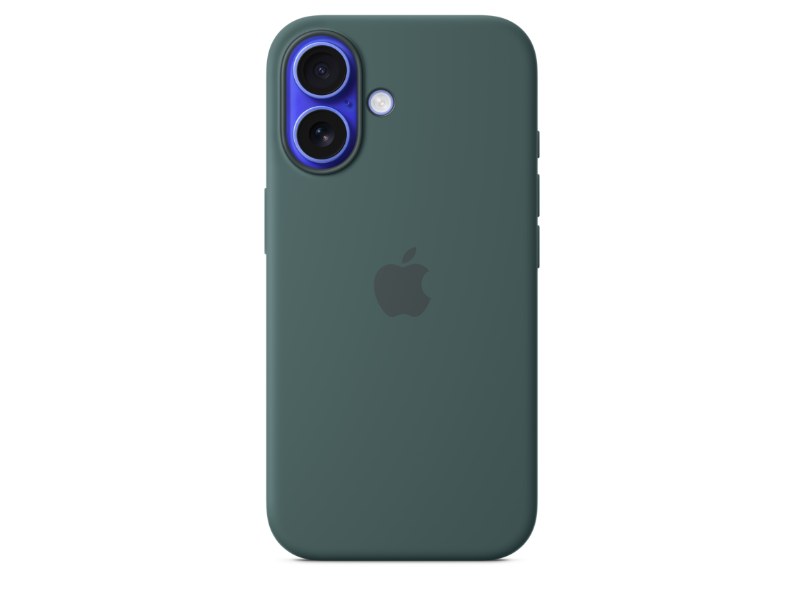 iPhone 16 Silikon Case mit MagSafe – Seegrün