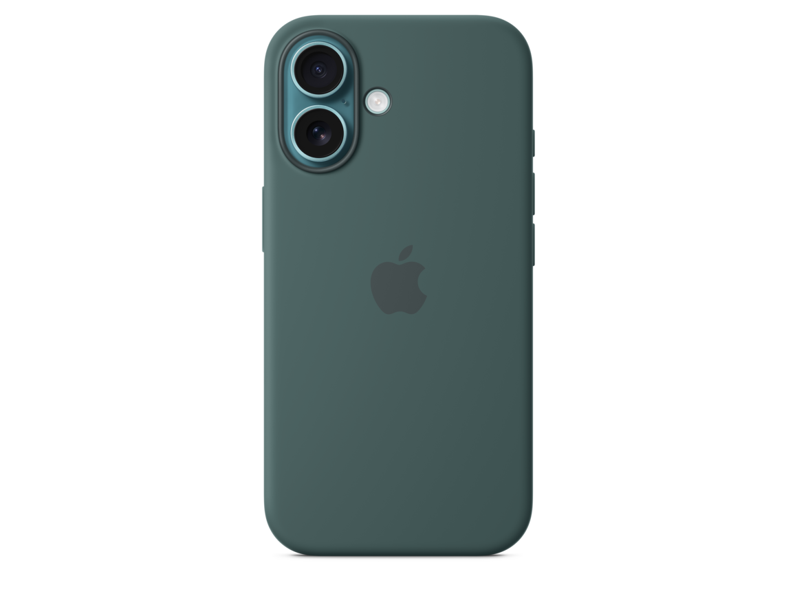 iPhone 16 Silikon Case mit MagSafe – Seegrün