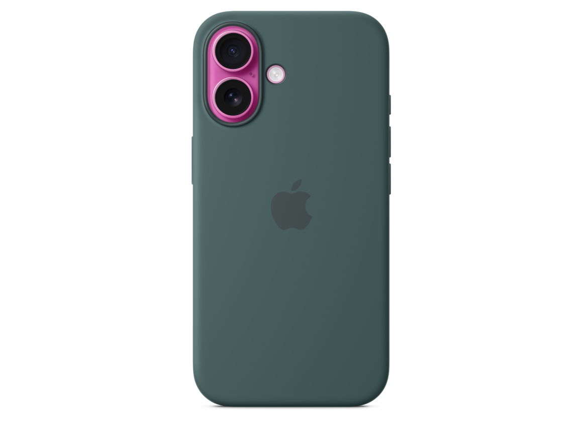 iPhone 16 Silikon Case mit MagSafe – Seegrün