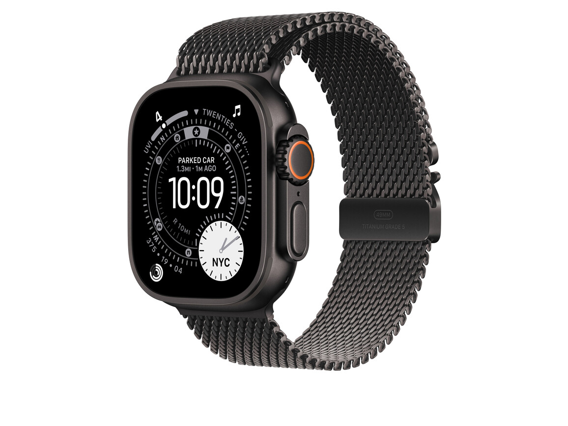 49 mm Milanaise Armband Titan Schwarz – S