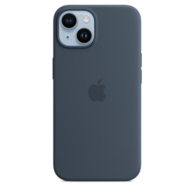 iPhone 14 Silikon Case mit MagSafe - Sturmblau