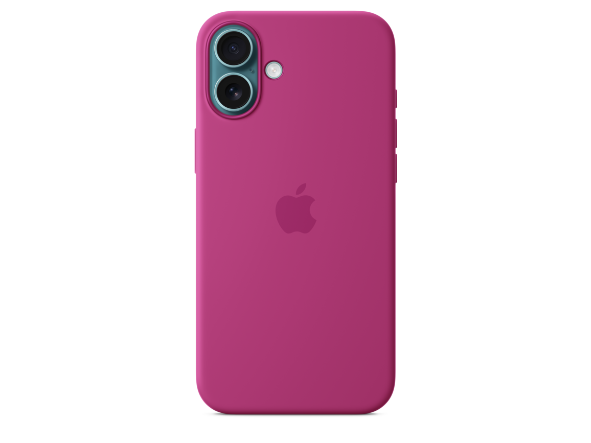 iPhone 16 Plus Silikon Case mit MagSafe – Fuchsia