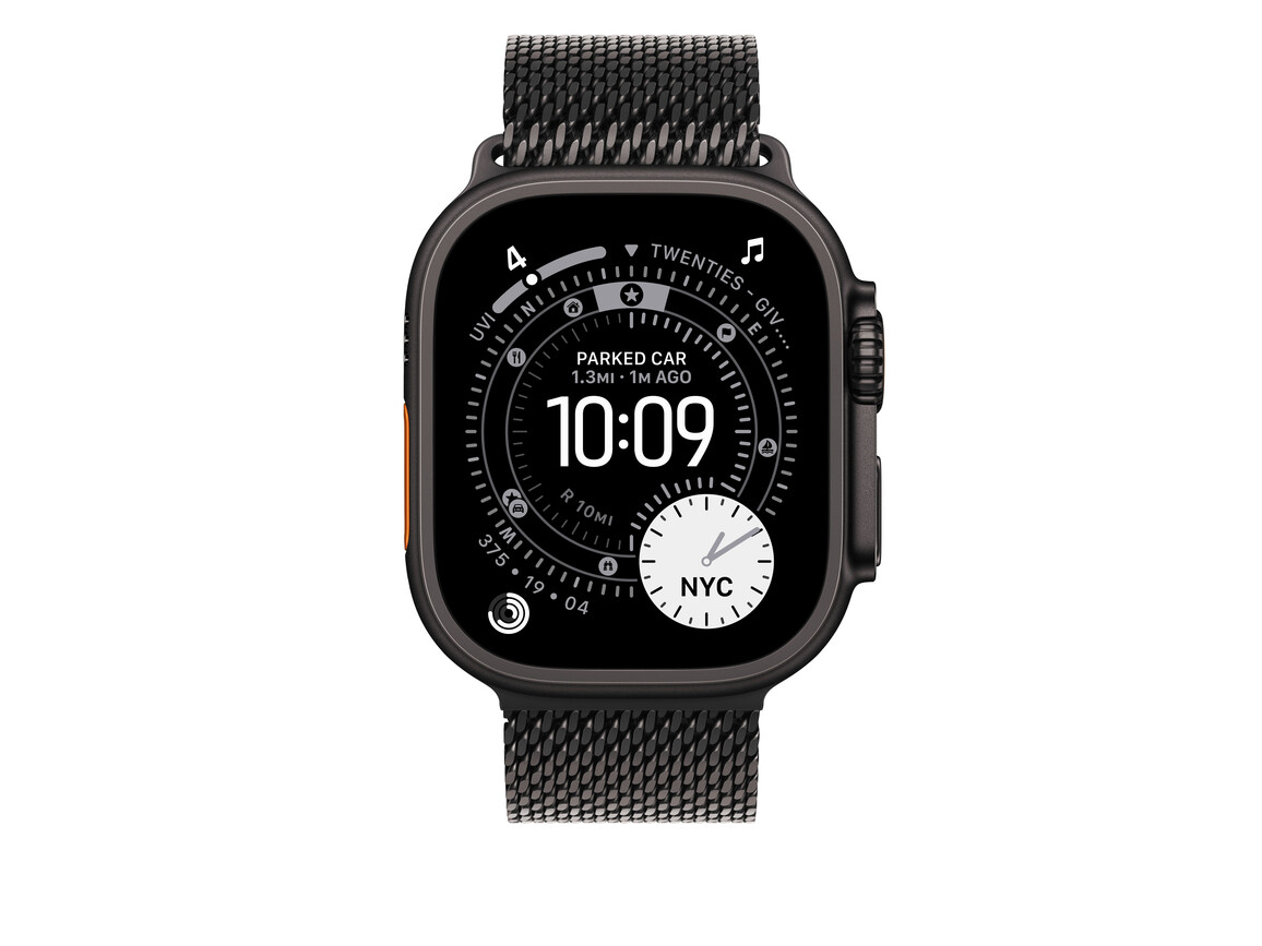 49 mm Milanaise Armband Titan Schwarz – M