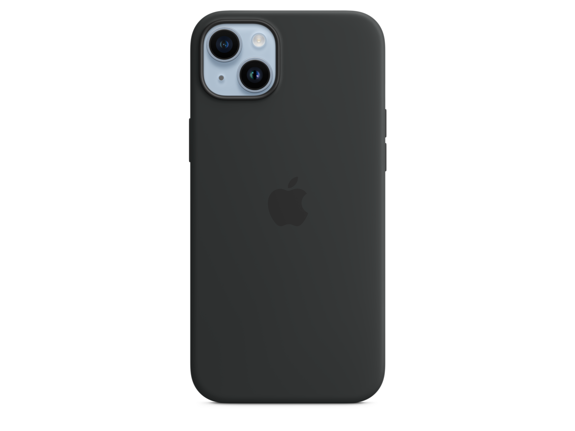 iPhone 14 Plus Silikon Case mit MagSafe - Mitternacht