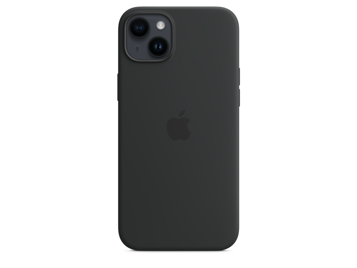 iPhone 14 Plus Silikon Case mit MagSafe - Mitternacht