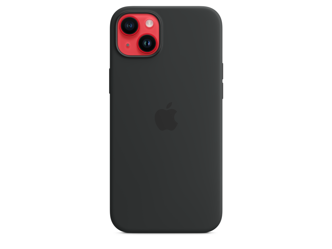 iPhone 14 Plus Silikon Case mit MagSafe - Mitternacht