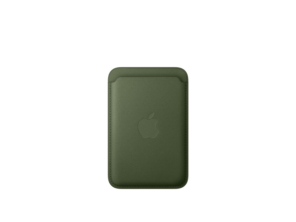 iPhone Feingewebe Wallet mit MagSafe – Moosgrün