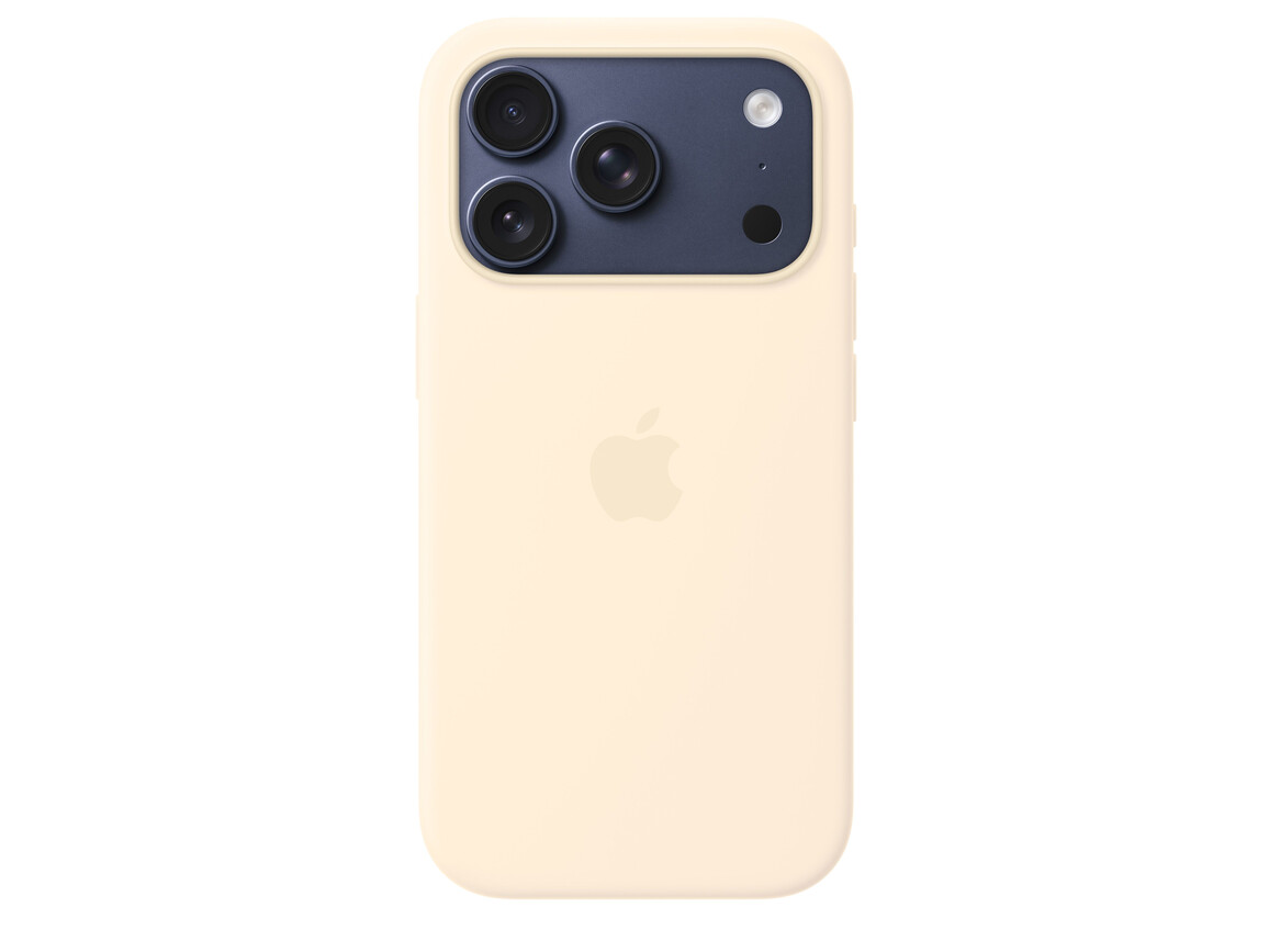 iPhone 17 Pro Silikon Case mit MagSafe - Vanille