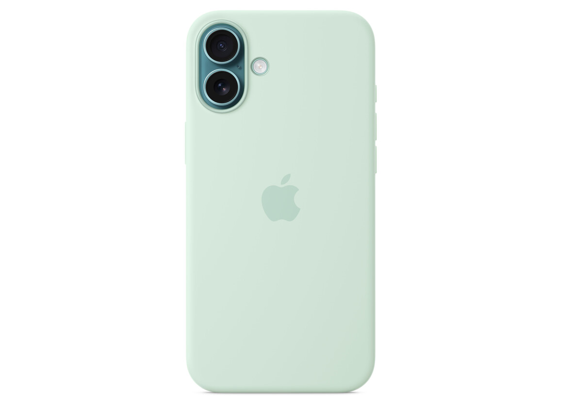 iPhone 16 Plus Silikon Case mit MagSafe – Aquamarin