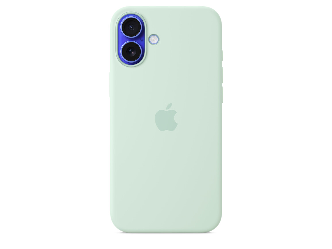 iPhone 16 Plus Silikon Case mit MagSafe – Aquamarin