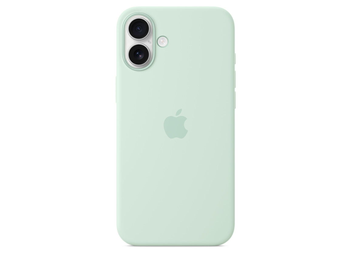 iPhone 16 Plus Silikon Case mit MagSafe – Aquamarin