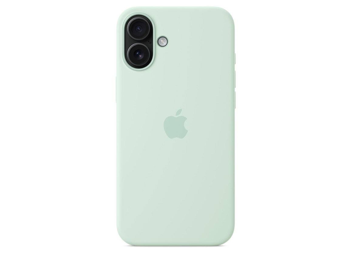 iPhone 16 Plus Silikon Case mit MagSafe – Aquamarin