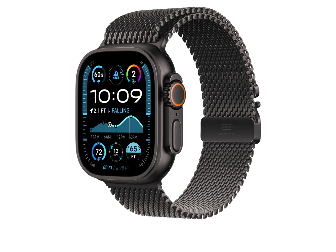 49 mm Milanaise Armband Titan Schwarz – M