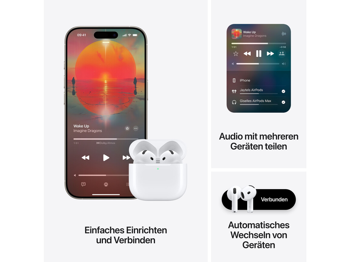 AirPods 4 mit Aktiver Geräusch­unter­drückung