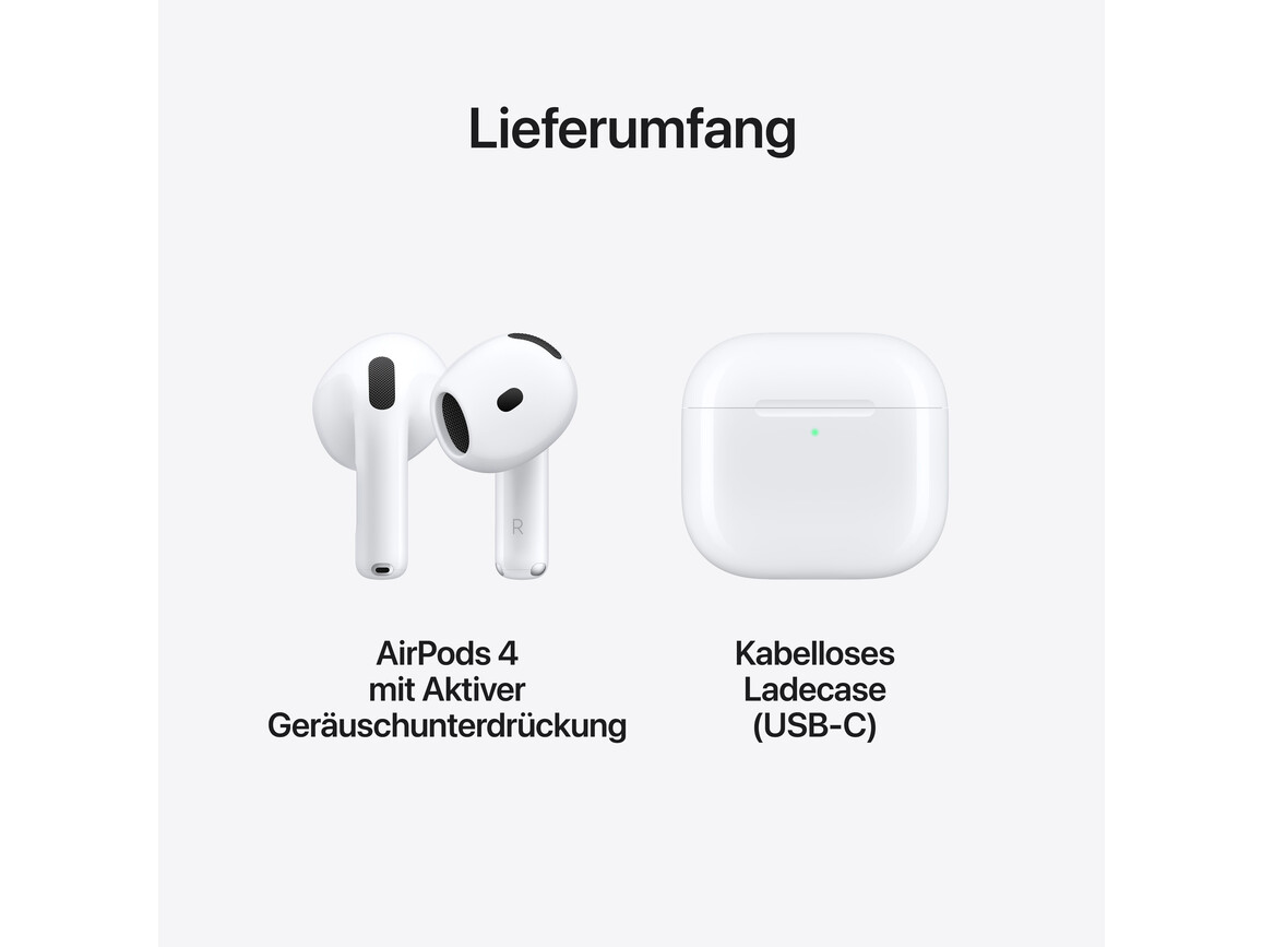 AirPods 4 mit Aktiver Geräusch­unter­drückung