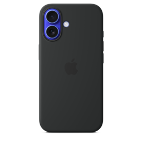 iPhone 16 Silikon Case mit MagSafe – Schwarz