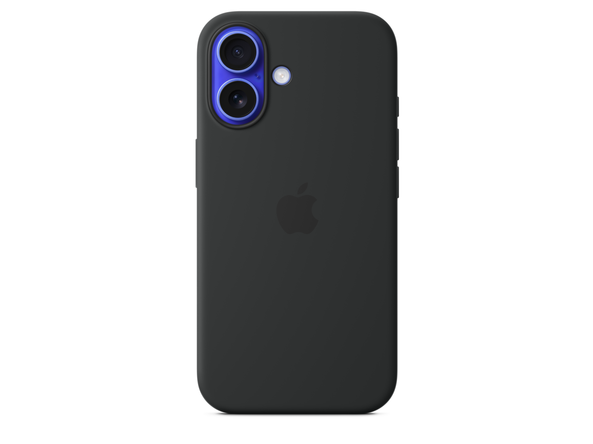 iPhone 16 Silikon Case mit MagSafe – Schwarz